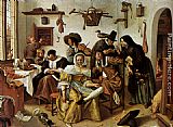 Jan Steen Famous Paintings - Beware Of Luxury